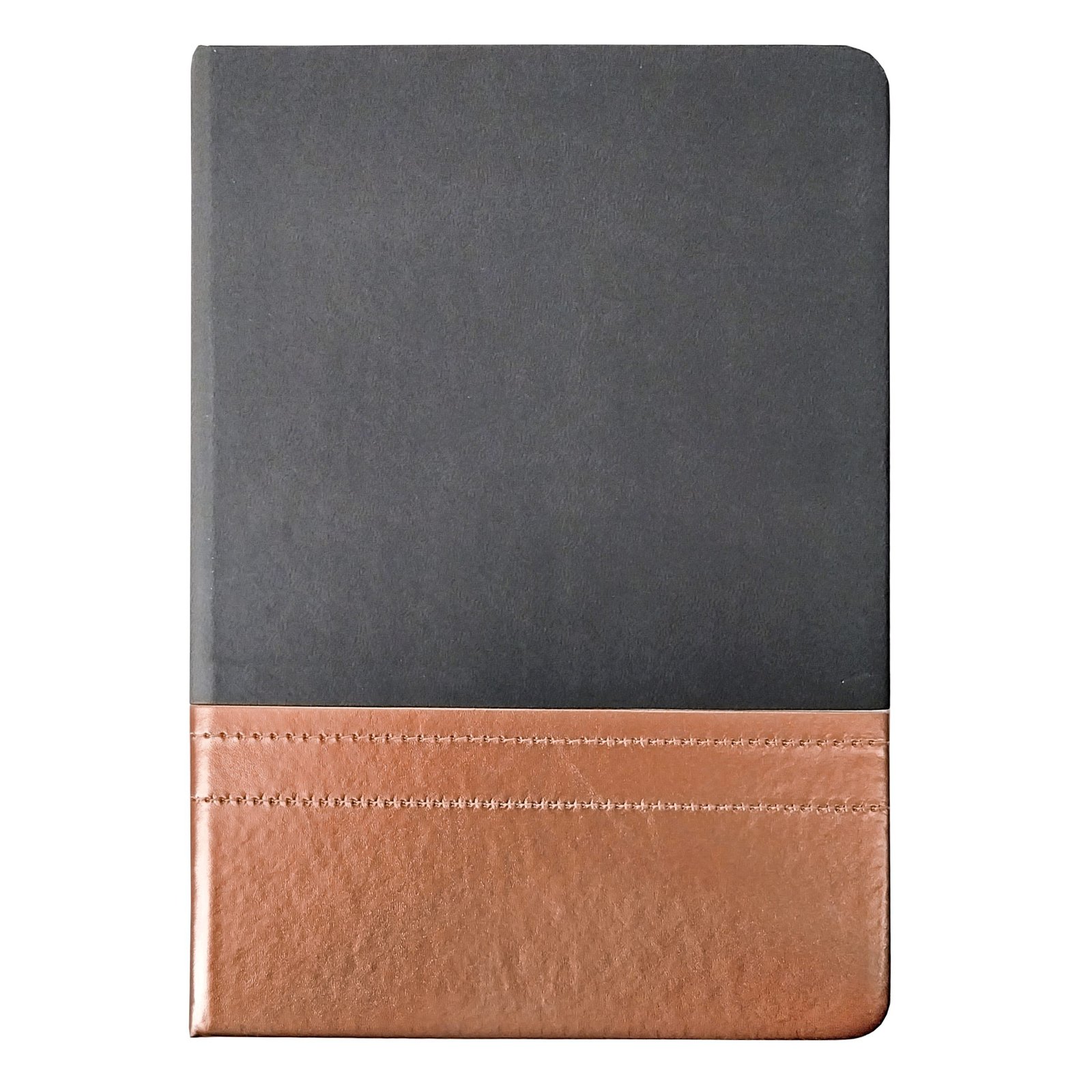 Cuaderno - Libreta Tapa Simil Cuero PU Bicolor ENCOBRIZADO - Regalos Corporativos