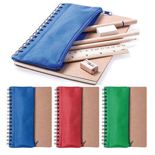 Set Cuaderno - Libreta Tapa Cartón + Estuche - Regalos Corporativos