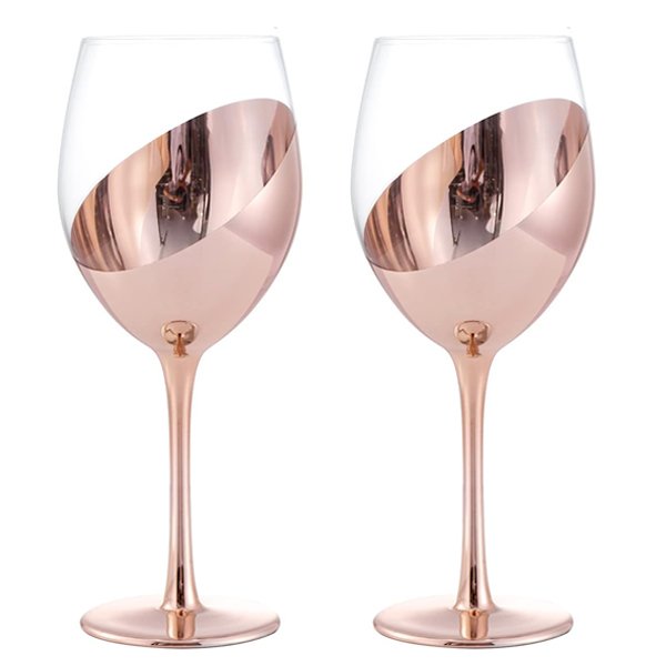 Set de 2 Copas de Vino ENCOBRIZADO - Regalos Corporativos
