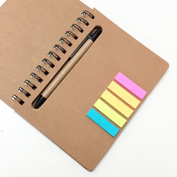 Set Cuaderno - Libreta - Memo set Tapa Cartón + Bolígrafo - Regalos Corporativos