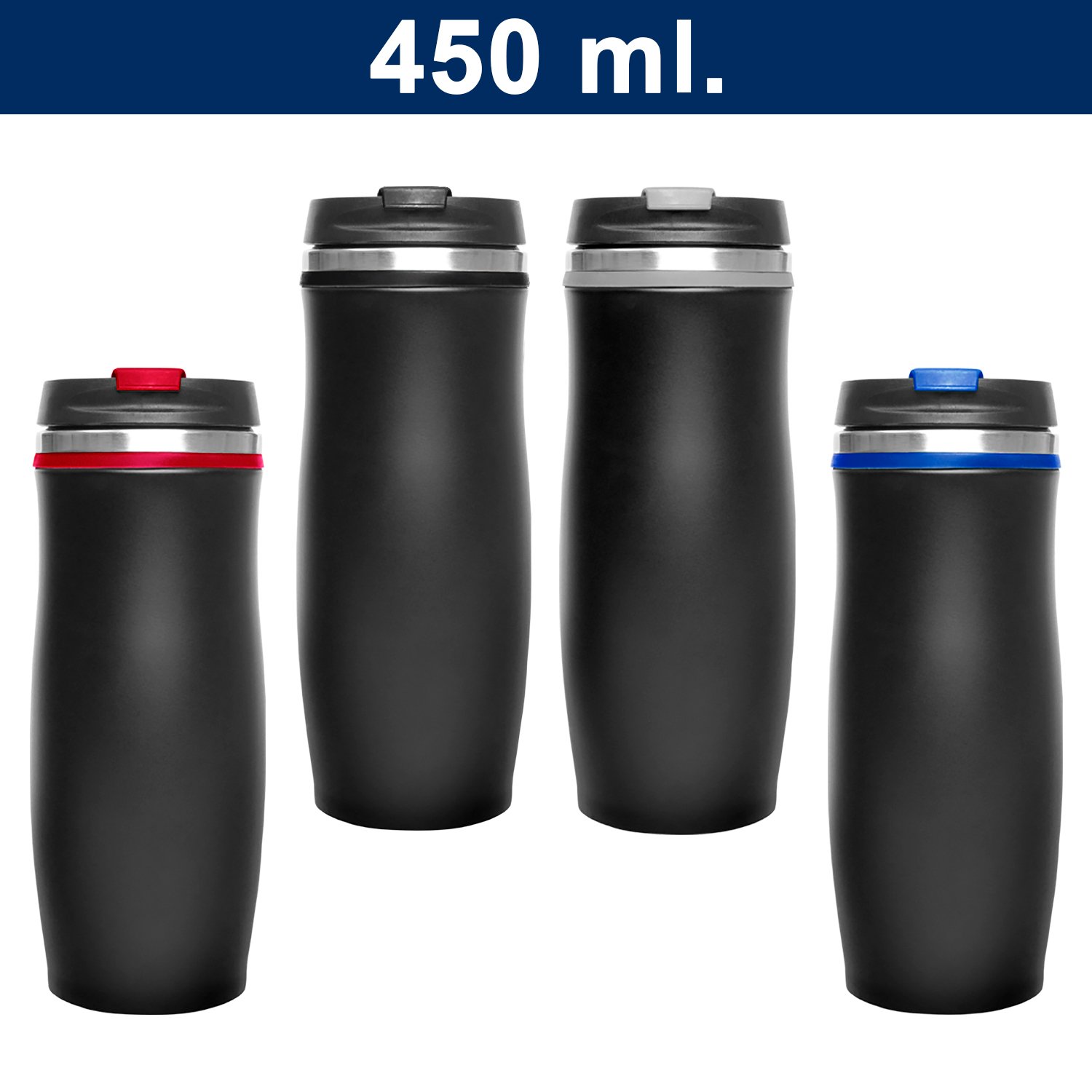 Mug Térmico Acero inoxidable Negro - Regalos Corporativos