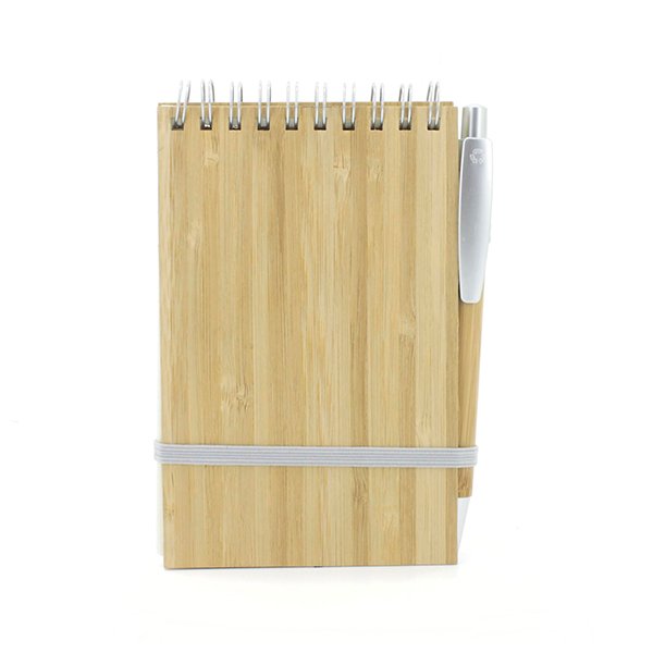 Set Cuaderno - Libreta Tapa Bamboo + Bolígrafo - Regalos Corporativos