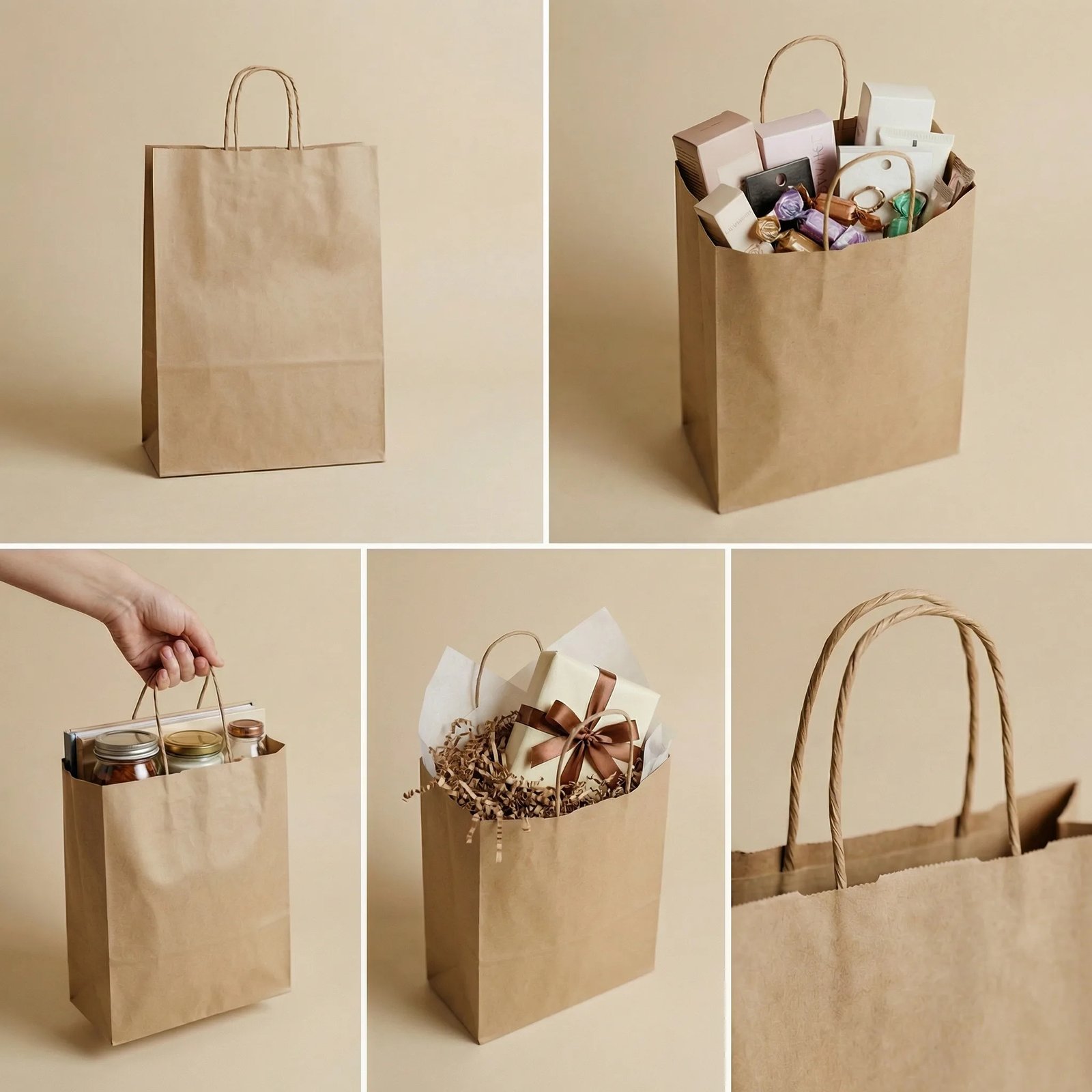 Miniatura 3 de Bolsa Papel Kraft 50X40X15 Cm