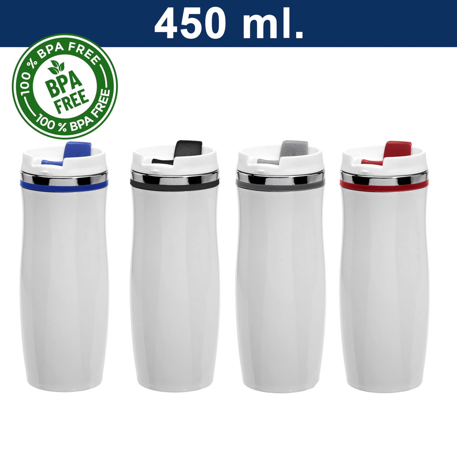 Miniatura 3 de Mug Térmico Acero inoxidable Blanco