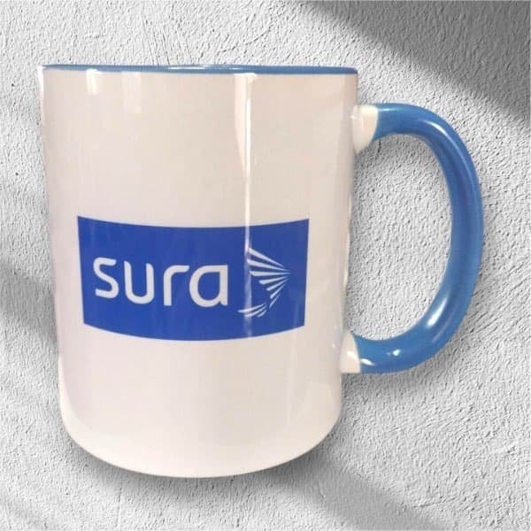 Tazón Cerámico Bicolor 350cc para Sublimación