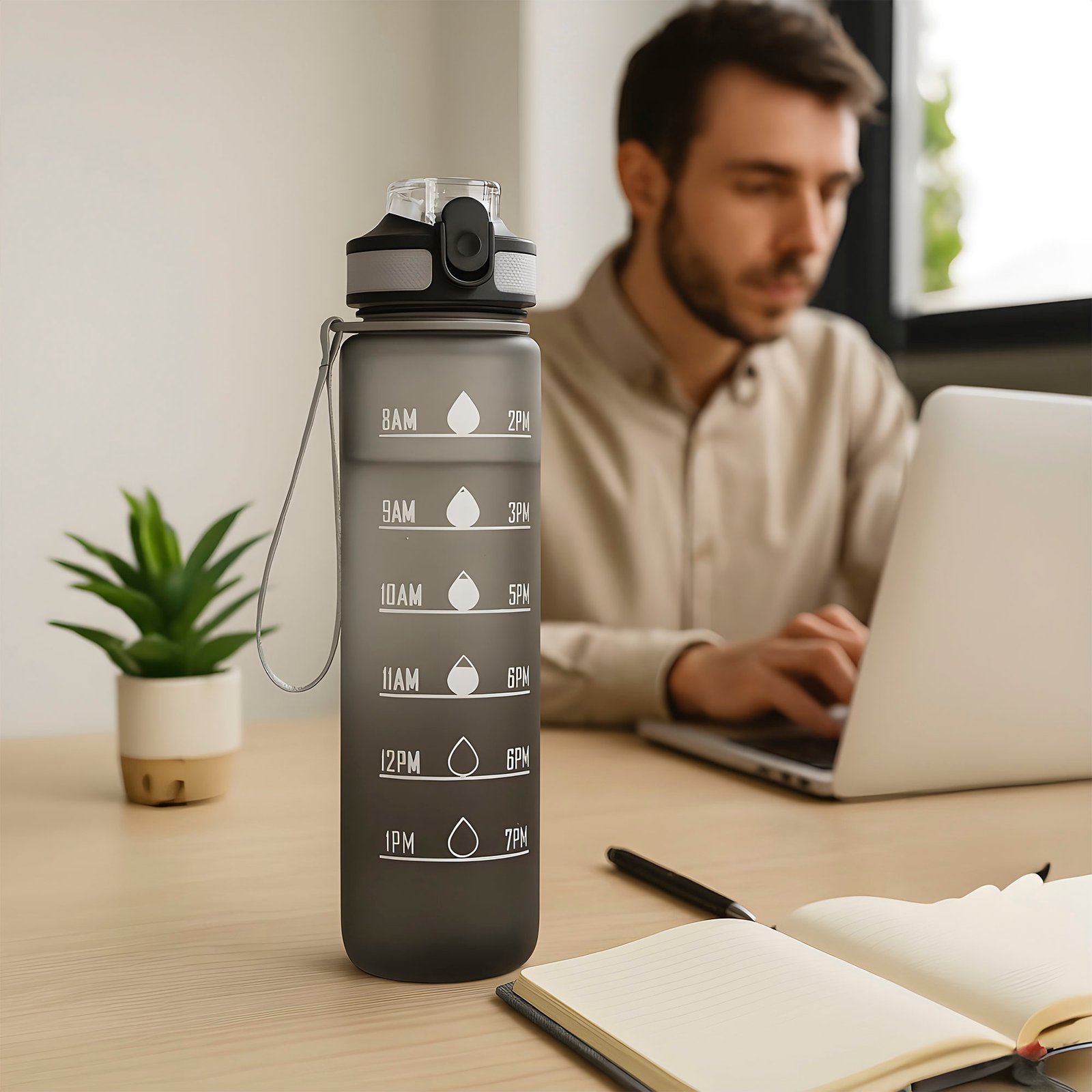 Botella Deportiva motivacional "GRAF"