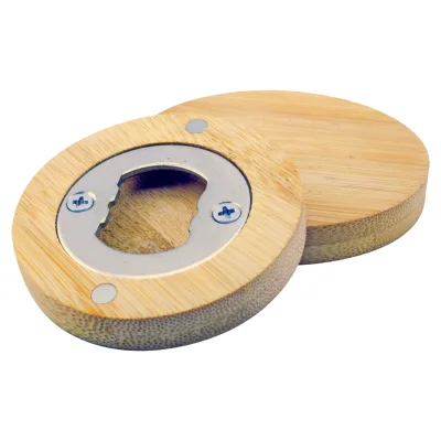 Regalo corporativo Destapador Bamboo y Posavasos W230