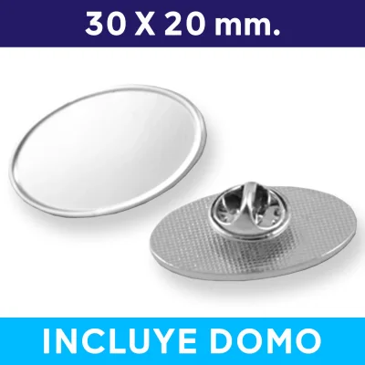 Regalo corporativo Piocha con Domo Ovalado Plateado