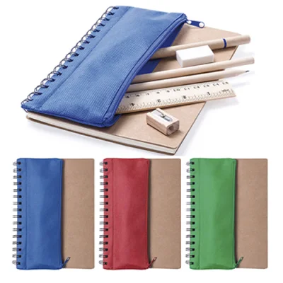 Regalo corporativo Set Cuaderno - Libreta Tapa Cartón + Estuche