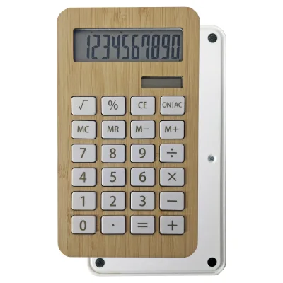 Regalo corporativo Calculadora Bamboo Solar 10 Dígitos