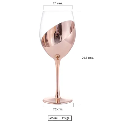 Miniatura 3 de Set de 2 Copas de Vino ENCOBRIZADO
