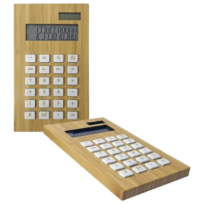 Regalo corporativo Calculadora Bamboo Solar 12 Dígitos