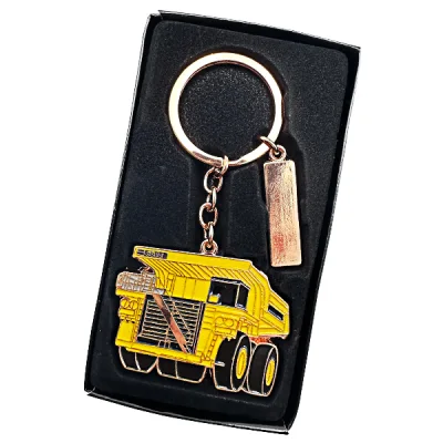 Regalo corporativo Llavero Metálico Camion Minero ENCOBRIZADO COLOR