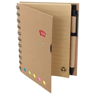 Regalo corporativo Set Cuaderno - Libreta - Memo set Tapa Cartón + Bolígrafo
