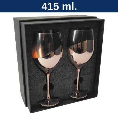 Set de 2 Copas de Vino ENCOBRIZADO