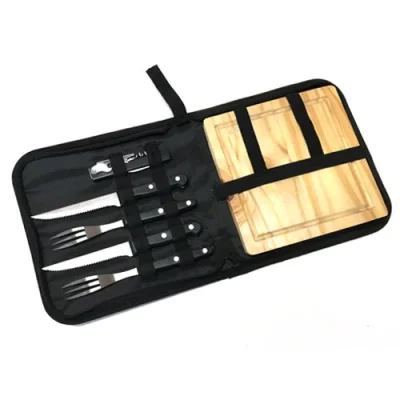 Set Parrillero BBQ — Regalo corporativo de Madera personalizable con logo