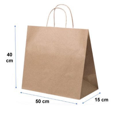 Bolsa Papel Kraft 50X40X15 Cm - Regalos Corporativos