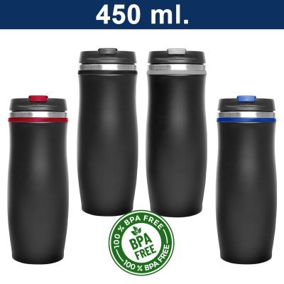 Mug Térmico Acero inoxidable Negro - Regalos Corporativos