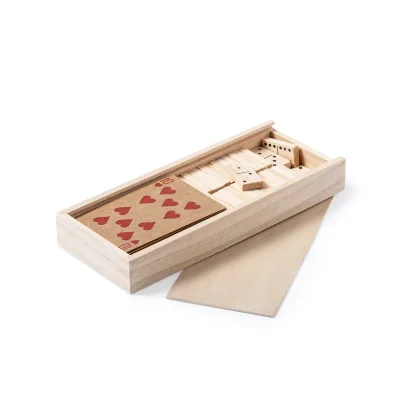Set Juegos Halin — Regalo corporativo de Madera personalizable con logo