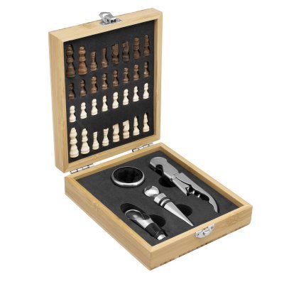 Miniatura 17 de Set de vino con juego de ajedrez "CHESSY"