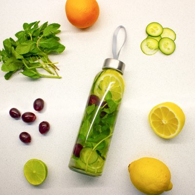 Botella de vidrio ¨ANANÁ¨