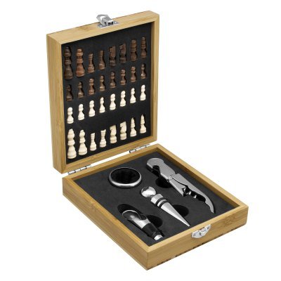 Miniatura 2 de Set de vino con juego de ajedrez "CHESSY"