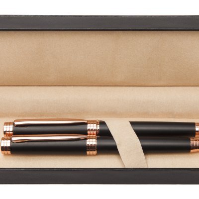 SET DE BOLIGRAFO Y ROLLER  "COBRA" TINTA AZUL