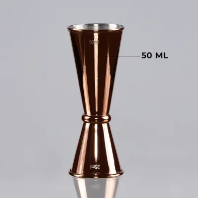 Mixer dosificador de tragos "Jigger" doble, encobrizado 25/50ml - Regalos Corporativos