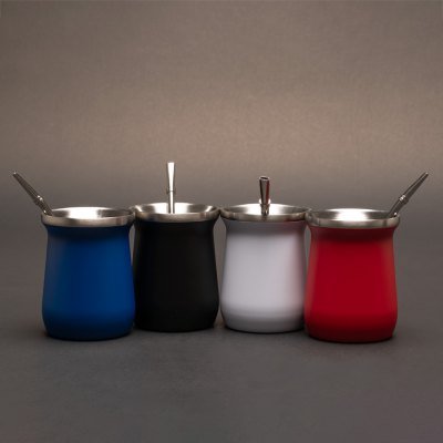 Miniatura 8 de Vaso Térmico metálico "MATE" 300ml. con Bombilla