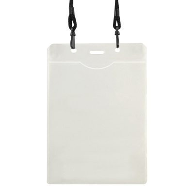 Porta-Credencial con Colgador Negro