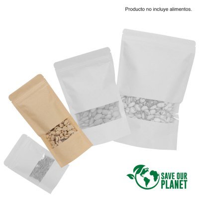 Miniatura 2 de Bolsa doypack 250ml de papel kraft, para Alimentos