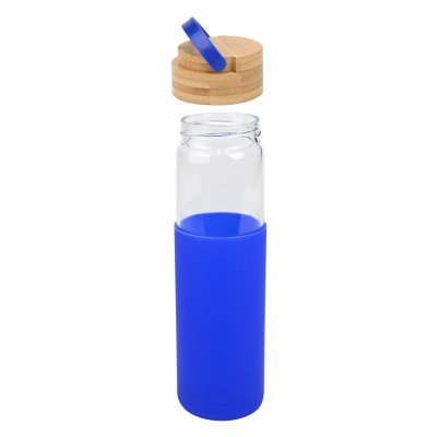 Botella de Vidrio con funda de silicona 600cc - Regalos Corporativos