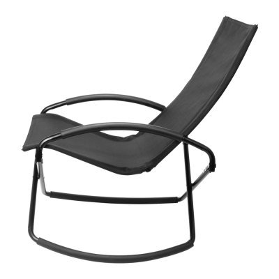Miniatura 3 de Silla mecedora negra con apoya-brazos