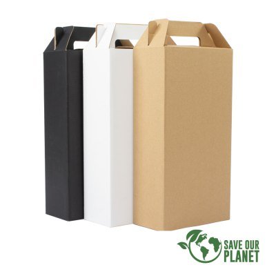 Miniatura 7 de Caja autoarmable con asas, para 2 botellas de Vino