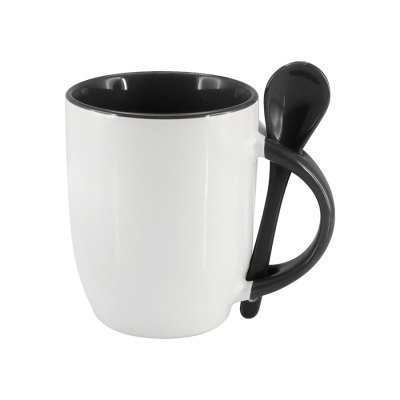 Miniatura 5 de Tazón Cerámico 330cc Sublimación con Cuchara