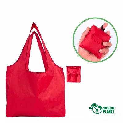 Regalo corporativo Bolsa plegable de compras en tela reciclada RPET 15L