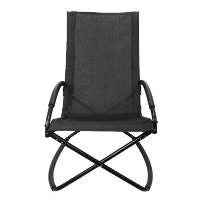 Miniatura 2 de Silla mecedora negra con apoya-brazos