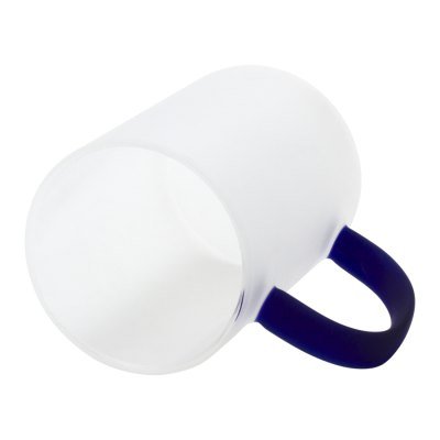 Miniatura 3 de Tazón Vidrio Empavonado 330cc Sublimación, asa color.