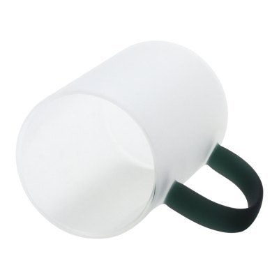 Miniatura 7 de Tazón Vidrio Empavonado 330cc Sublimación, asa color.