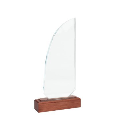 Miniatura 5 de Trofeo Galvano de Madera y Cristal "Sail"