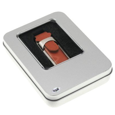 USB Pendrive 4GB de Metal y Cuero - Regalos Corporativos