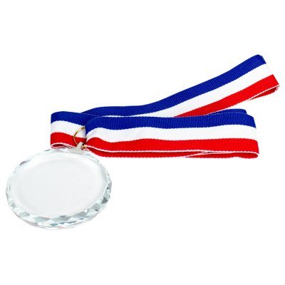Miniatura 4 de Medalla Cristal "Diamond" con cinta tricolor