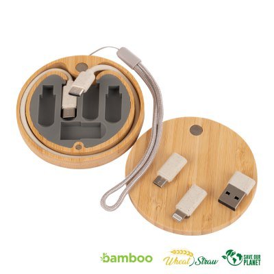 Miniatura 7 de Connect Multicargador 6 en 1 de Bamboo y Trigo.