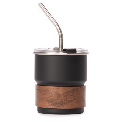 Miniatura 5 de Vaso Térmico metálico "CAMP" 300cc. con Bombilla y Grip de Madera.