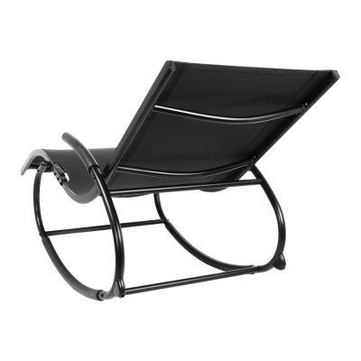 Miniatura 4 de Reposera mecedora negra con apoya-brazos