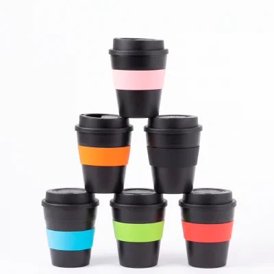 Regalo corporativo Mug Express Cup "BLACK" 356cc con banda silicona