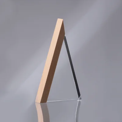 Miniatura 5 de Trofeo Galvano de Madera y Cristal "Triangle"