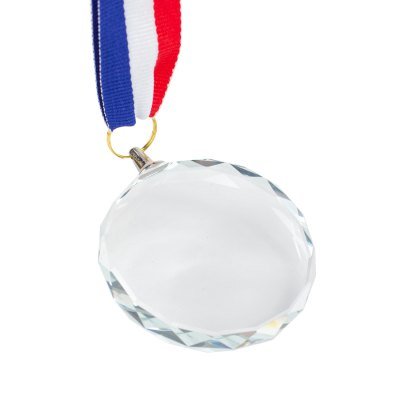 Miniatura 3 de Medalla Cristal "Diamond" con cinta tricolor