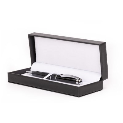 Bolígrafo ejecutivo "DARK" en estuche rígido negro.
