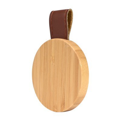 Miniatura 5 de Espejo redondo de Bamboo y Eco-Cuero